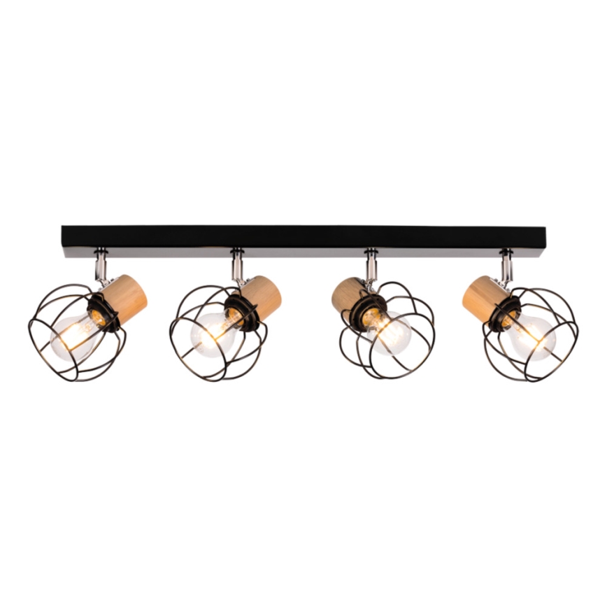 Foco de teto PHIPHI 4xE27/60W/230V carvalho