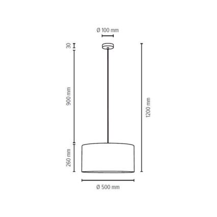 Candeeiro de teto com cabo SCARLETT 1xE27/60W/230V