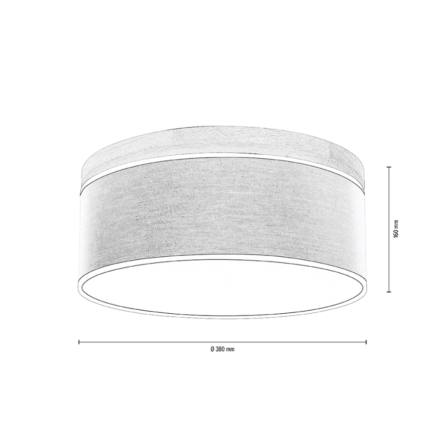 Candeeiro de teto BOHO 2xE27/25W/230V, diâmetro 38 cm, carvalho