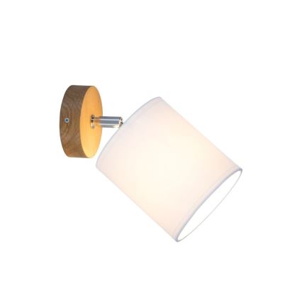 Aplique de parede orientável APRILLIA 1xE27/25W/230V carvalho/branco