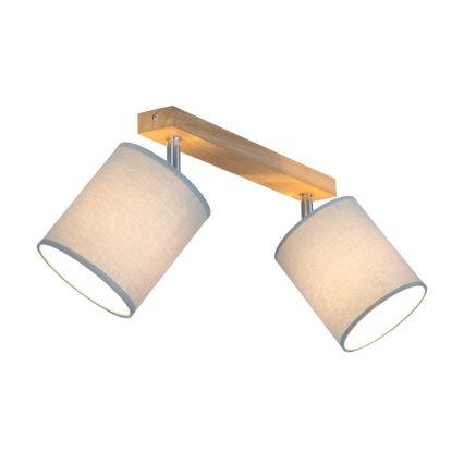 Foco APRILLIA 2xE27/25W/230V carvalho cinzento