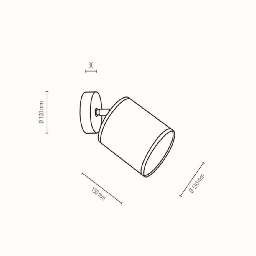 Luminária de parede com foco JUTE 1xE27/25W/230V