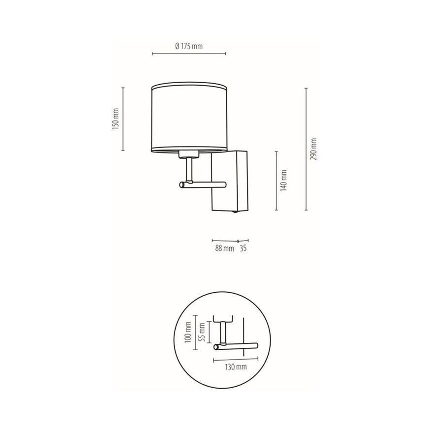 Aplique de parede BOHO 1xE27/25W/230V carvalho