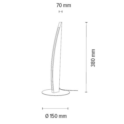 Candeeiro de mesa LED dimerizável DUBAI LED/4W/230V carvalho