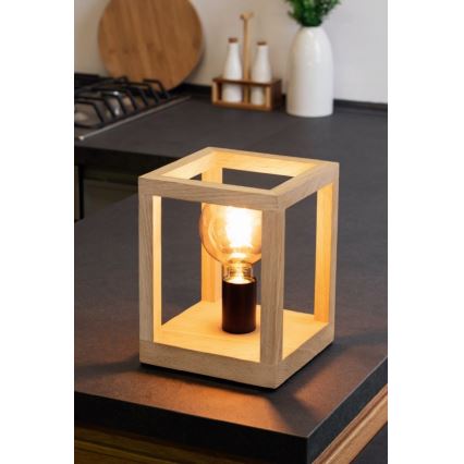 Candeeiro de mesa KAGO 1xE27/60W/230V carvalho fosco