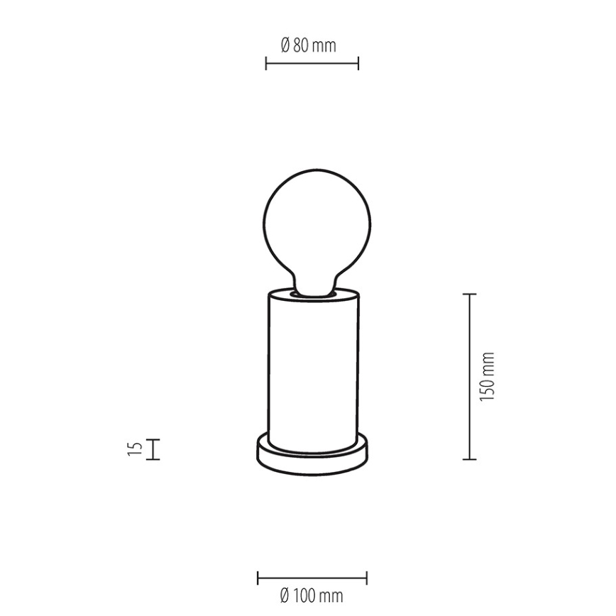 Candeeiro de mesa TASSE 1xE27/25W/230V faia