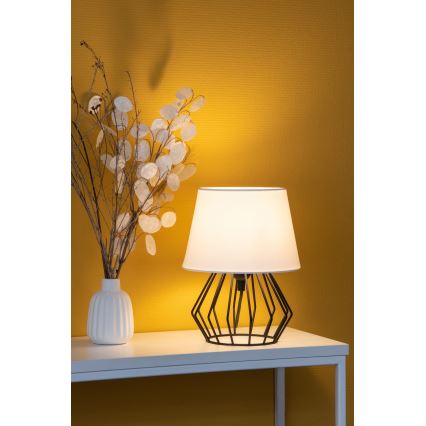 Spot-Light - Lâmpada de mesa MANGOO 1xE27/40W/230V branco/preto