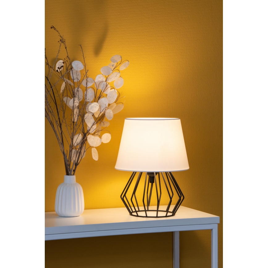 Spot-Light - Lâmpada de mesa MANGOO 1xE27/40W/230V branco/preto