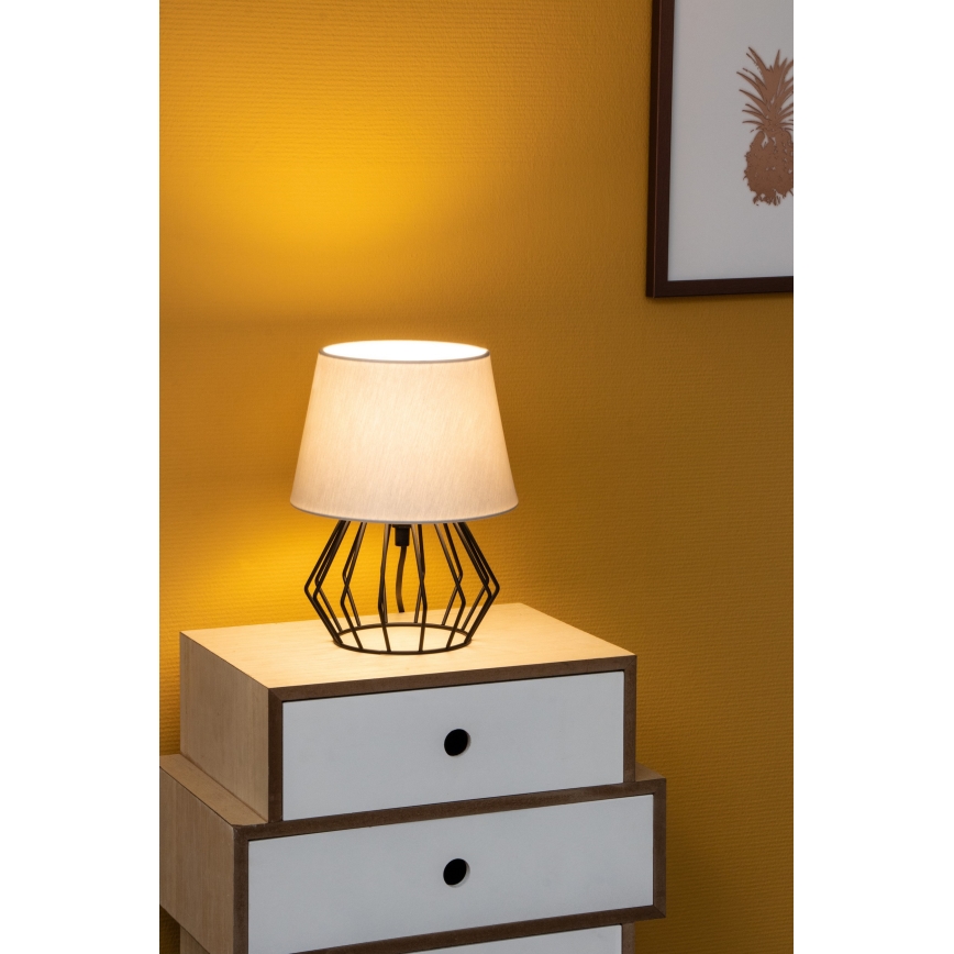 Spot-Light - Candeeiro de mesa MANGOO 1xE27/40W/230V cinzento/preto