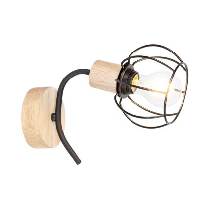 Aplique de parede VIVIANE 1xE27/60W/230V carvalho