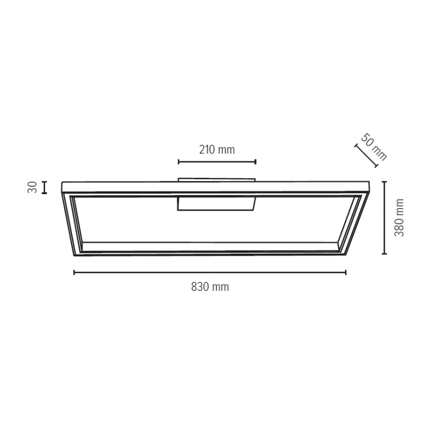 Candeeiro de teto LED regulável RAMME LED/34W/230V carvalho mate + comando remoto