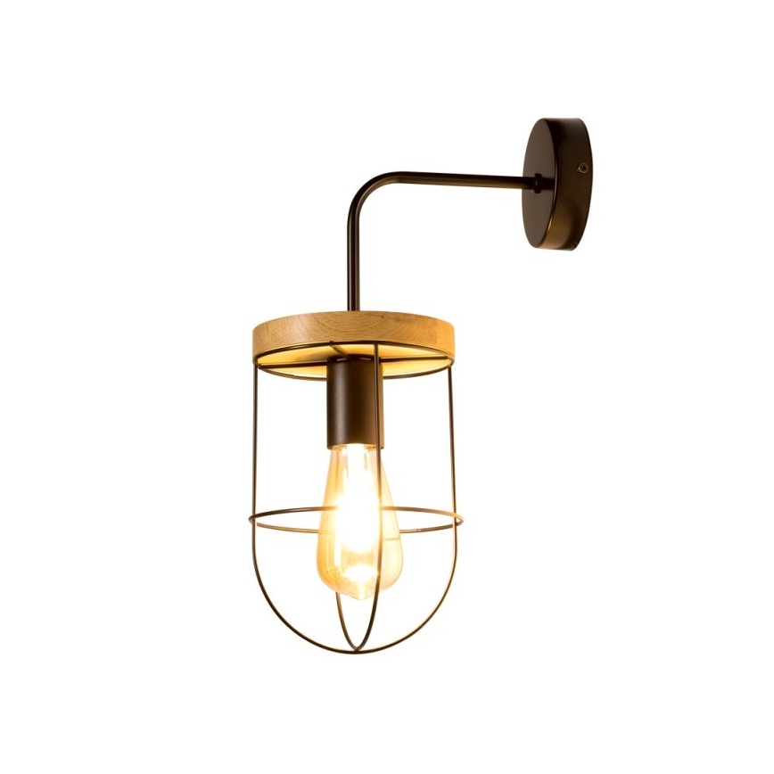 Iluminação de parede NETUNO 1xE27/25W/230V carvalho