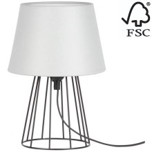 Spot-Light - Candeeiro de mesa MANGOO 1xE27/40W/230V cinzento/preto - certificado por FSC
