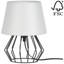 Spot-Light - Candeeiro de mesa MANGOO 1xE27/40W/230V cinzento/preto - certificado por FSC