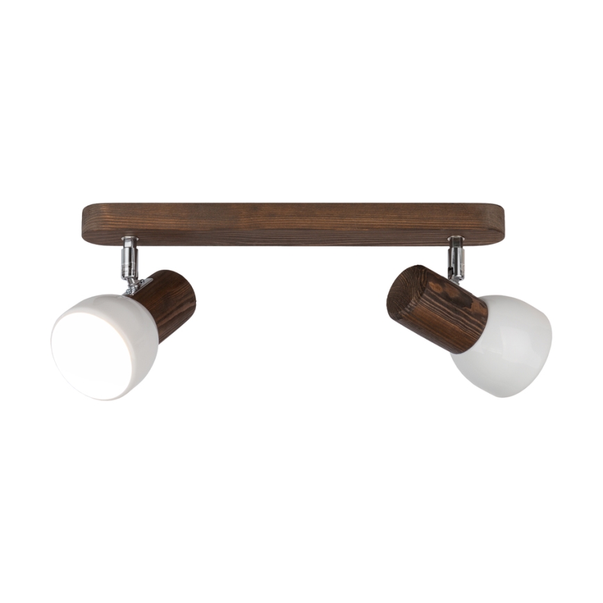Foco de teto NEL 2xE27/15W/230V pinho