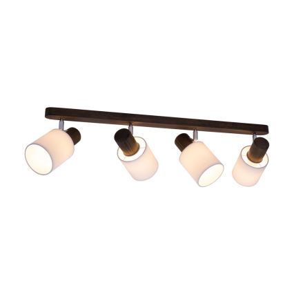 Foco de teto TRENDY 4xE27/15W/230V pinho