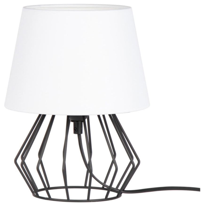 Spot-Light - Lâmpada de mesa MANGOO 1xE27/40W/230V branco/preto