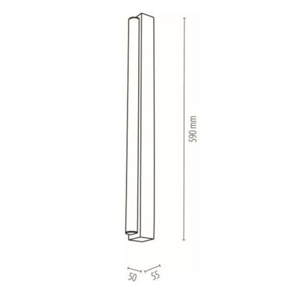 Luminária LED para espelho de casa de banho AQUAVIVA LED/9W/230V 59 cm IP44 carvalho