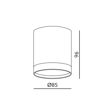 Spot OH12 1xGX53/35W/230V 9,6 cm preto