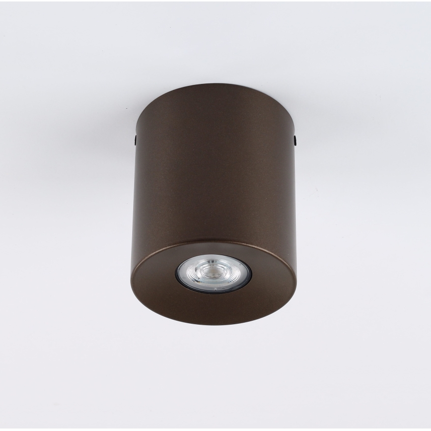 Spot orientável ORION 1xGU10/10W/230V 12,5 cm castanho