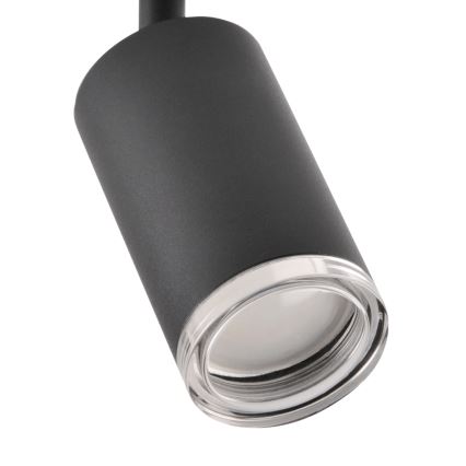 LED RGBW dimerizável spot para casa de banho TURYN 4x GU10/4,8W/230V 3000K IP44 preto + comando remoto