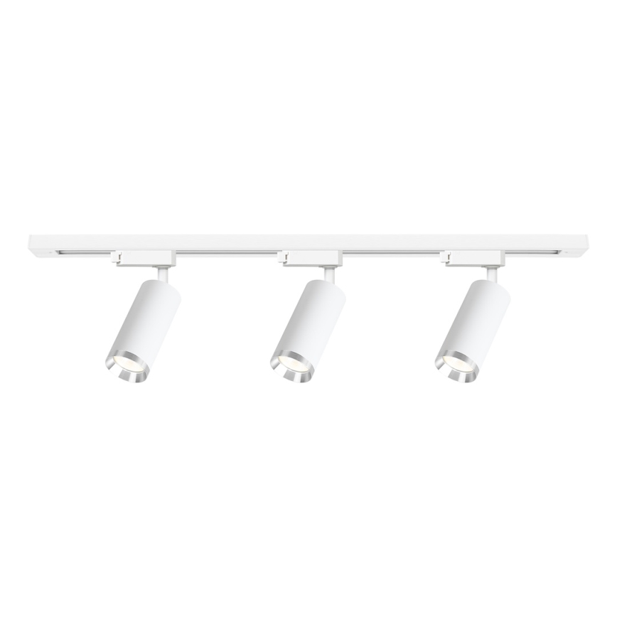 Spot para sistema de trilho MICA 3xGU10/10W/230V branco/cromo mate