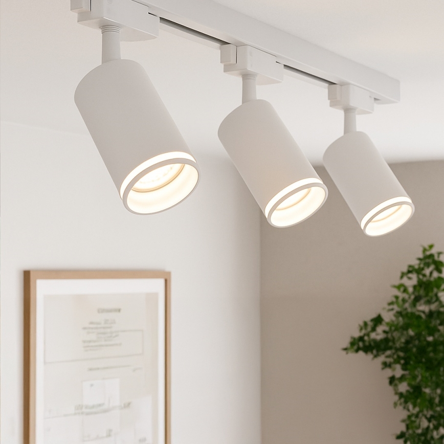 Spot para sistema de trilho monofásico PIPE 1xGU10/10W/230V branco