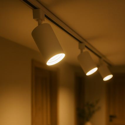 Spot para sistema de trilho monofásico TIGER 1xGU10/10W/230V branco