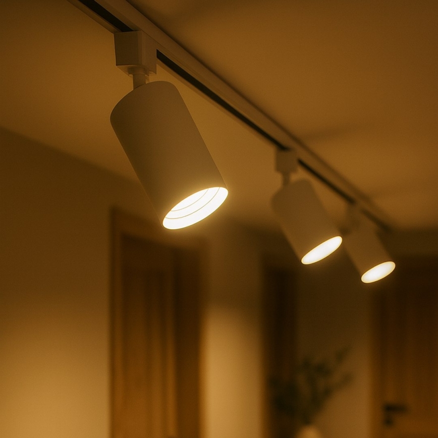 Spot para sistema de trilho monofásico TIGER 1xGU10/10W/230V branco