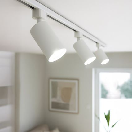 Spot para sistema de trilho monofásico TIGER 1xGU10/10W/230V branco