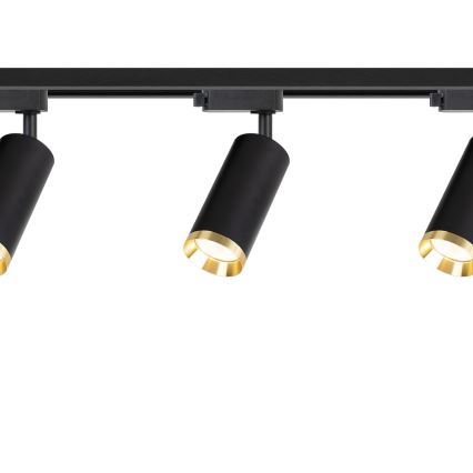 Spot para sistema de trilhos MICA 3xGU10/10W/230V preto/dourado