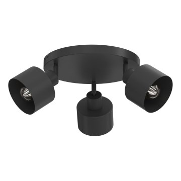 Spot PARKLA 3xE27/15W/230V preto