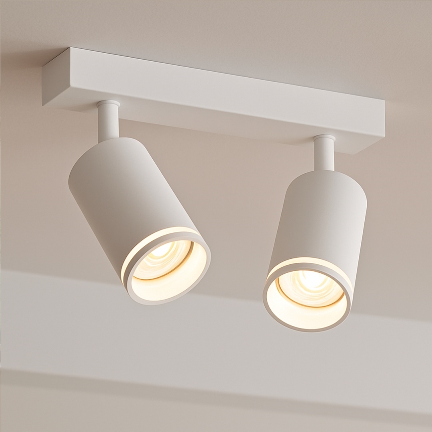 Spot PIPE 2xGU10/10W/230V branco