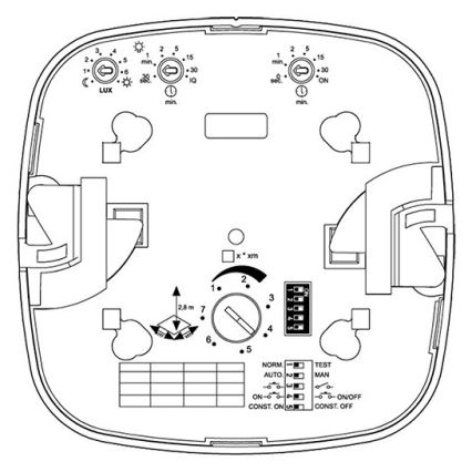 Steinel 002749 - Detetor de presença IR Quattro 8m DALI-2 APC branco