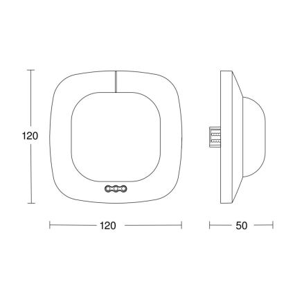 Steinel 002756 - Detetor de presença IR Quattro 24m DALI-2 APC branco