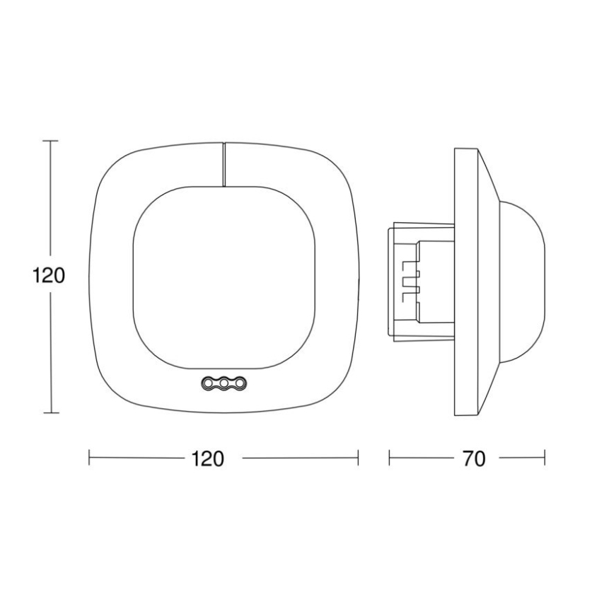 Steinel 002770 - Detetor de presença IR Quattro HD 24m COM2 branco