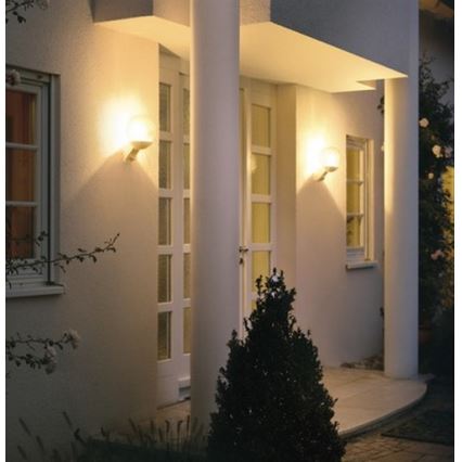 STEINEL 005917 - Iluminação de parede exterior com sensor L585S 1xE27/60W branco IP44