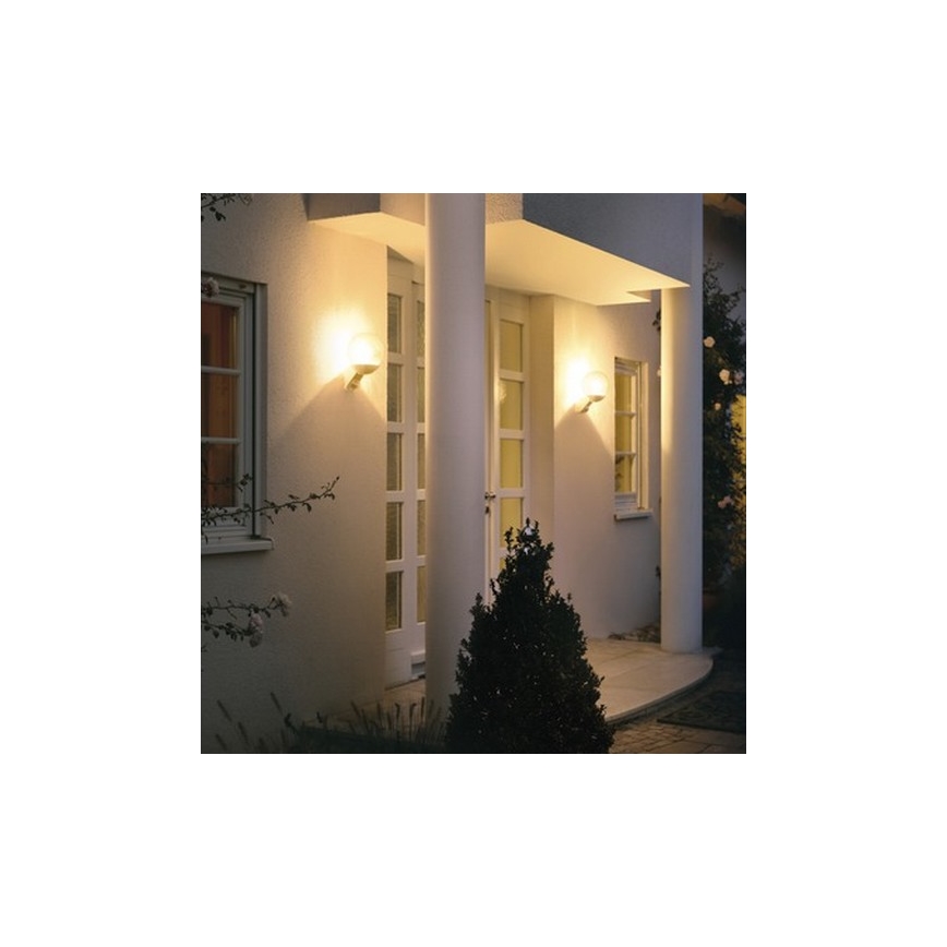 STEINEL 005917 - Iluminação de parede exterior com sensor L585S 1xE27/60W branco IP44