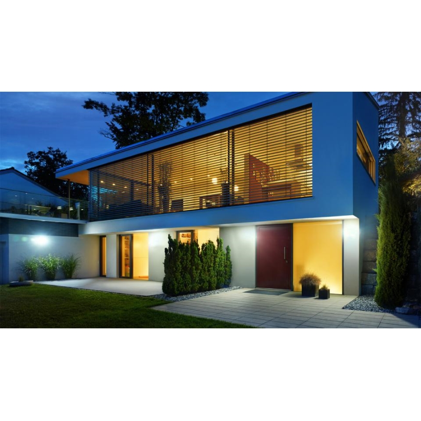 Steinel 012076 - Aplique de parede para exterior com sensor de movimento XLED curved LED/10,5W/230V IP44