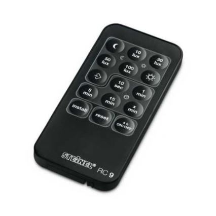 STEINEL 034979 - Sensor de movimento exterior SenslQ S preto IP54 + controlo remoto