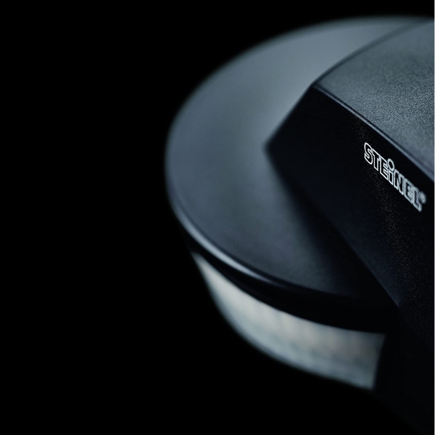 STEINEL 034979 - Sensor de movimento exterior SenslQ S preto IP54 + controlo remoto