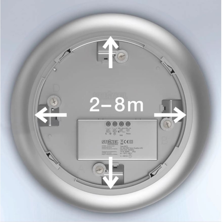 Steinel 035440 - Iluminação de exterior LED com sensor QUATTRO LED/10W/230V IP54