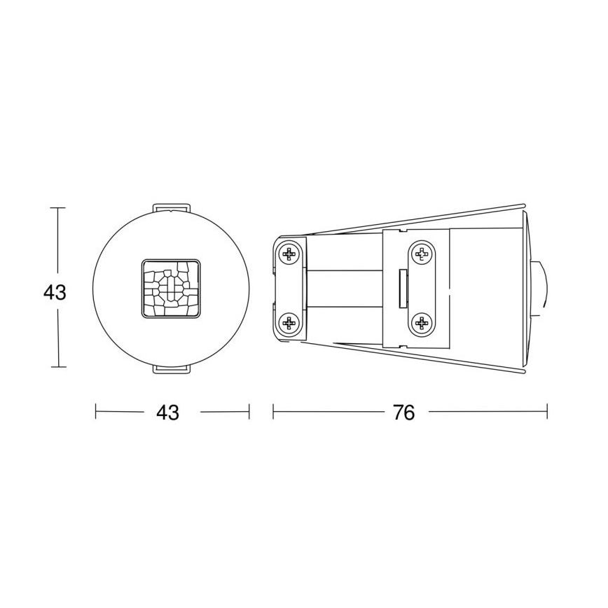 Steinel 053871 - Detetor de presença IR Quattro Micro 6m DALI-2 IP65 branco