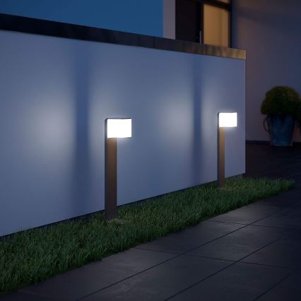 Steinel 055479 - Candeeiro exterior LED com regulação com sensor CUBO LED/9,5W/230V IP44 antracite