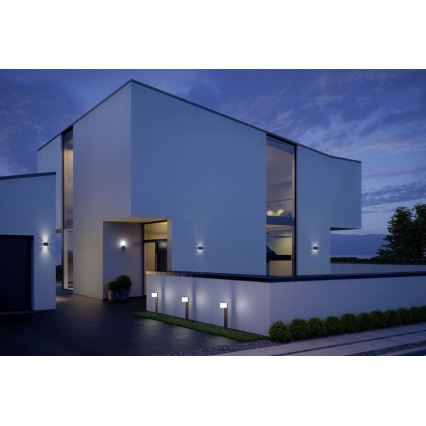 Steinel 055479 - Candeeiro exterior LED com regulação com sensor CUBO LED/9,5W/230V IP44 antracite