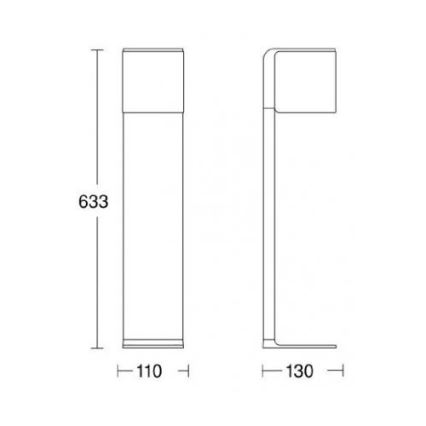 Steinel 055479 - Candeeiro exterior LED com regulação com sensor CUBO LED/9,5W/230V IP44 antracite