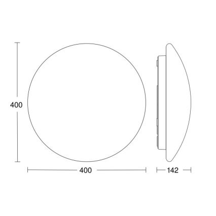Steinel 056124 - Iluminação de teto para casa de banho LED RS PRO LED P3 LED/19,5W/230V IP54 4000K