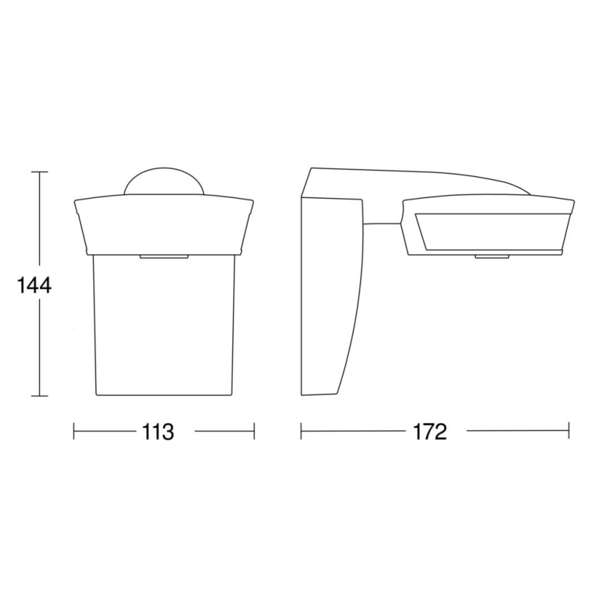 Steinel 056636 - Sensor de movimento SensIQ IP54 antracite + controlo remoto