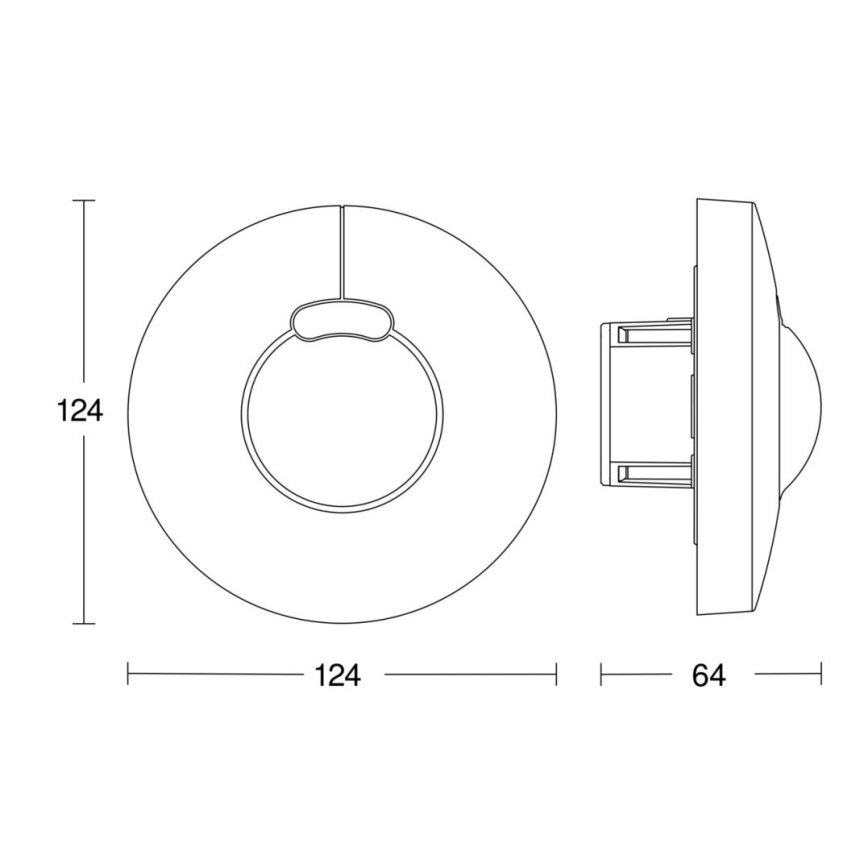 Steinel 057343 - Sensor de movimento HF 3360 DALI-2 IP20 redondo branco
