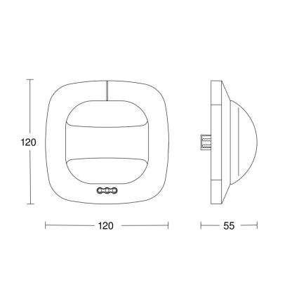 Steinel 057459 - Detetor de presença Dual HF DALI-2 branco